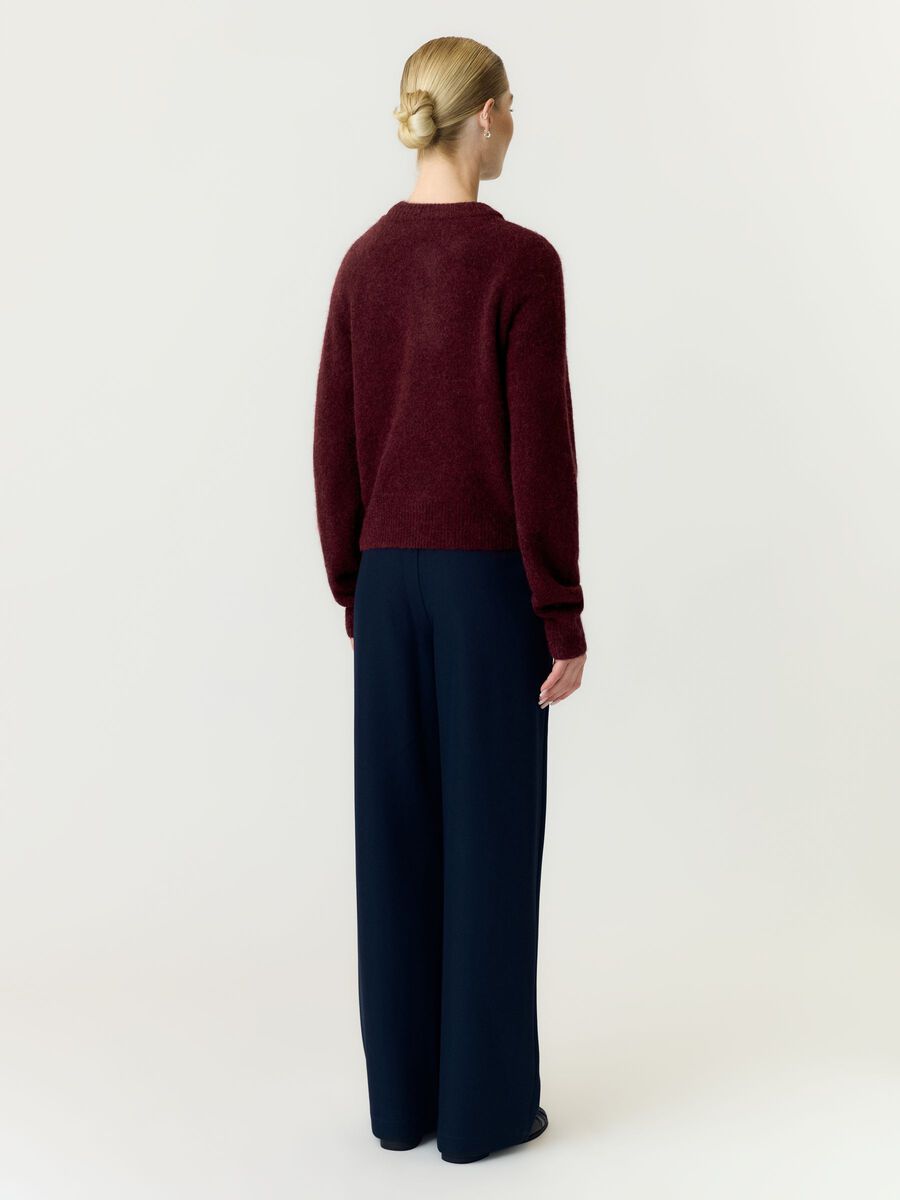 Carousel image 2 YASJOHI WOOL BLEND KNITTED CARDIGAN, Port Royale