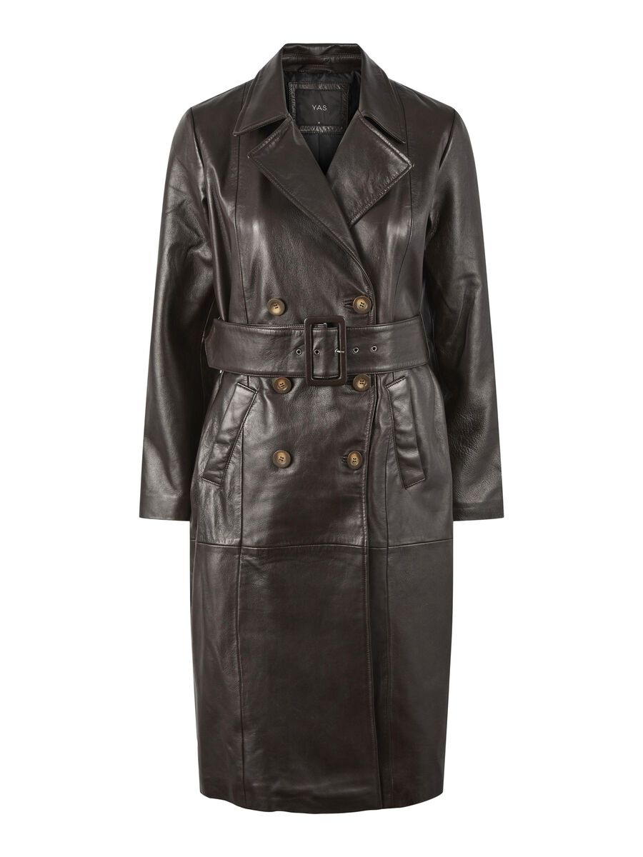 YAS LEDER GÜRTEL TRENCHCOAT, Mulch, highres - 26016786_Mulch_001.jpg