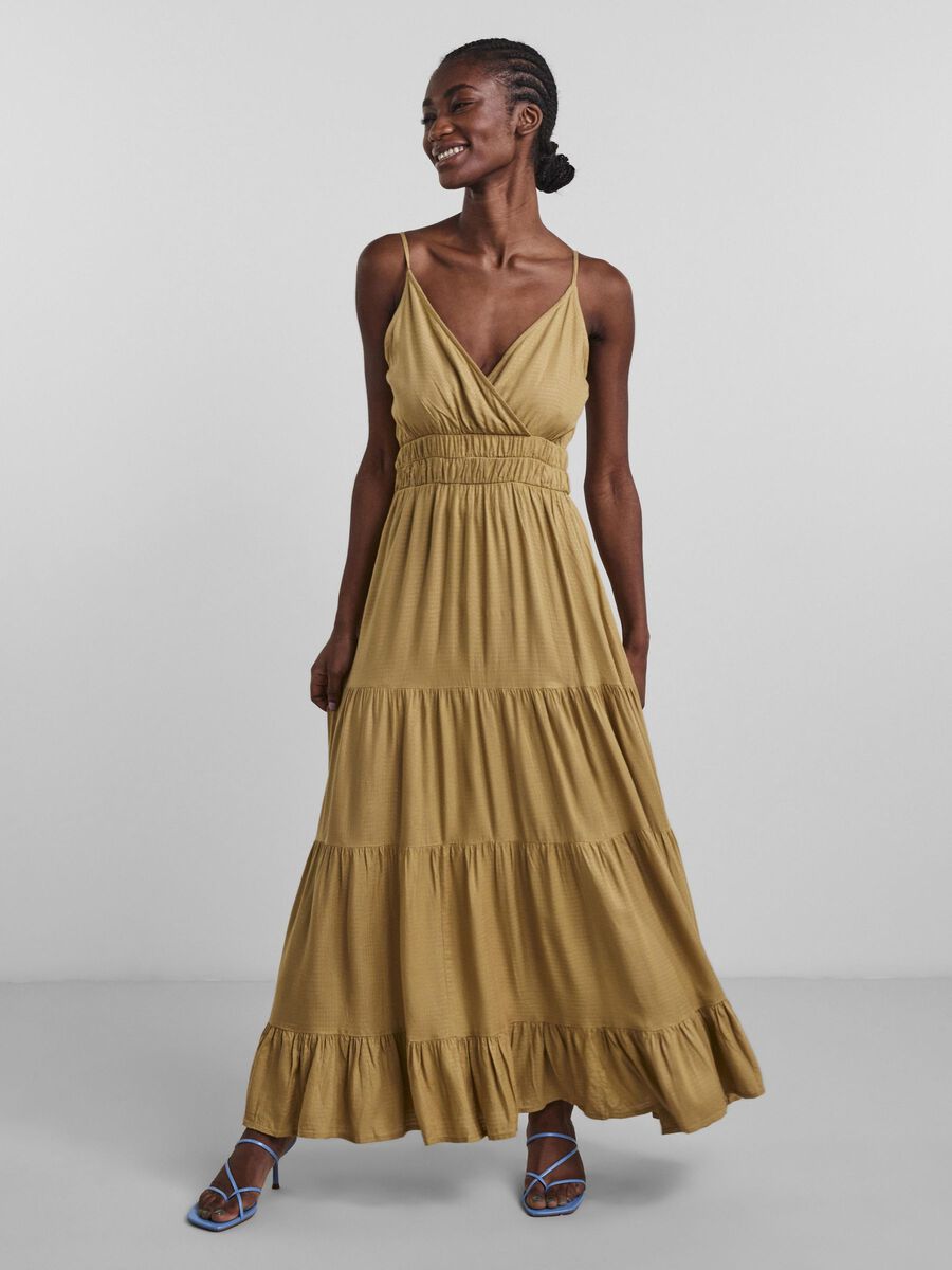 Y.A.S YASSIRALA MAXI JURK, Khaki, highres - 26026350_Khaki_003.jpg