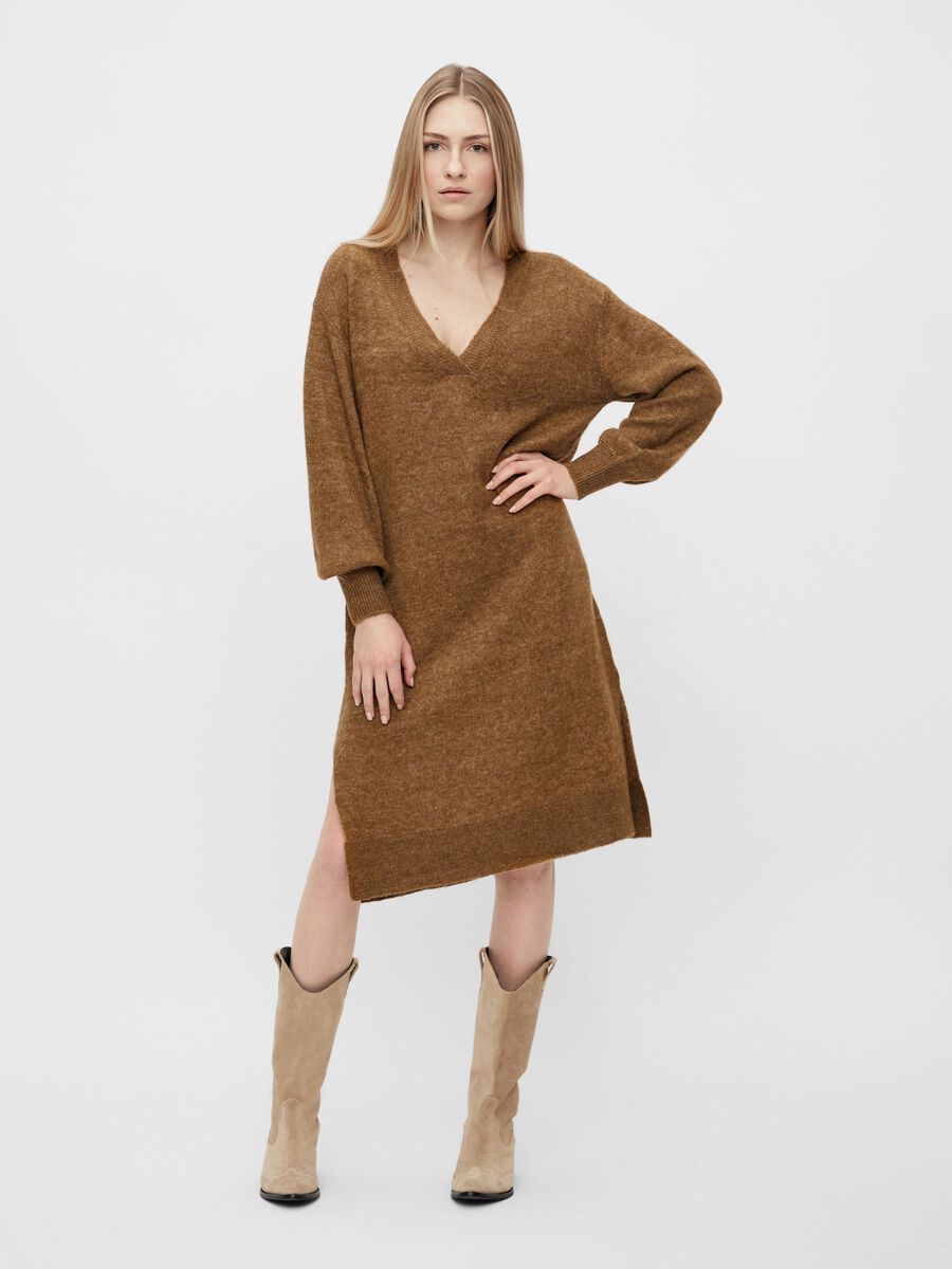 Y.A.S YASCALI KNITTED DRESS, Bronze Brown, highres - 26023498_BronzeBrown_854635_003.jpg