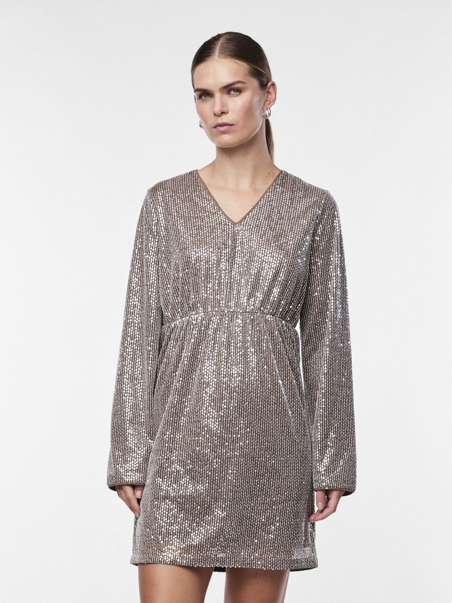 Y.A.S YASVITARA KORT KJOLE, Silver, highres - 26032754_Silver_1083895_003.jpg