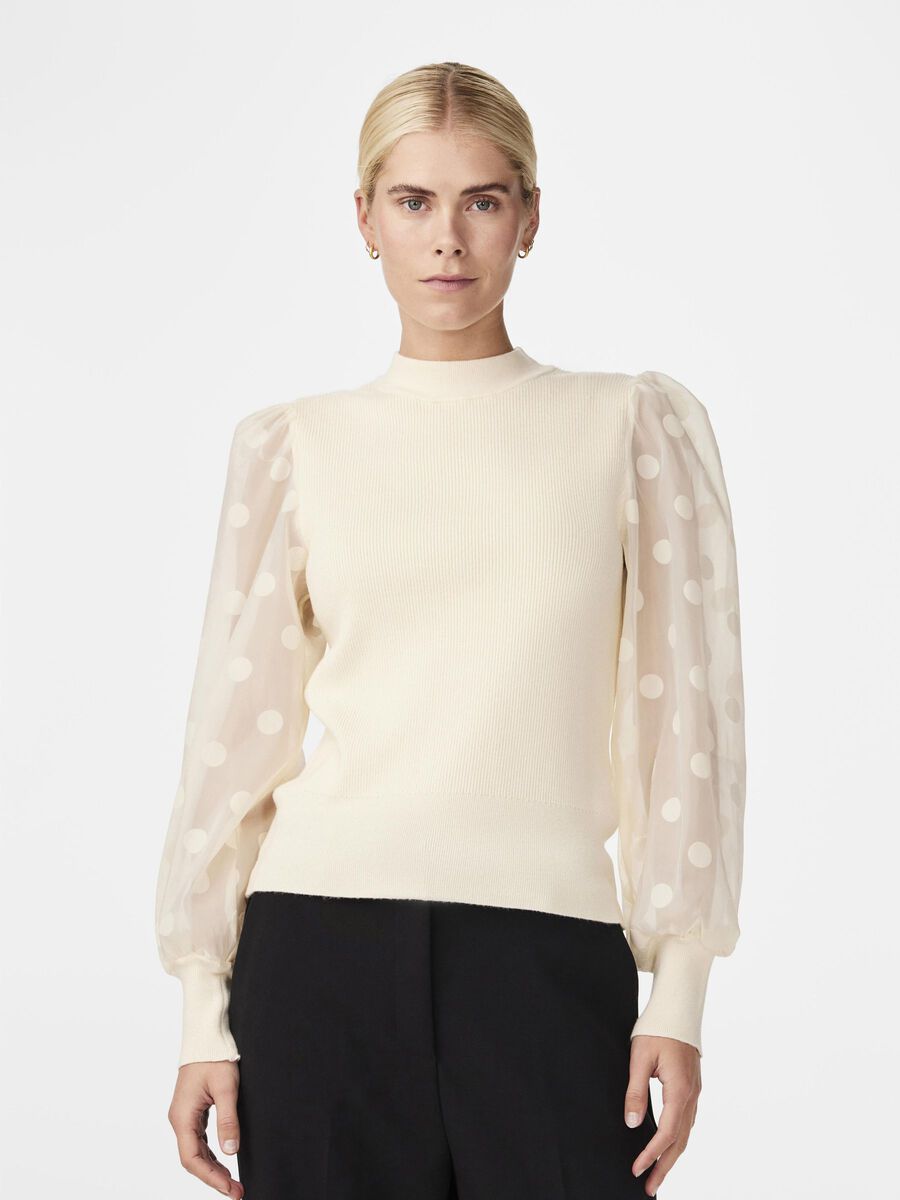 YAS YASDOTME TOP MIT BALLONÄRMELN, Birch, highres - 26024389_Birch_003.jpg