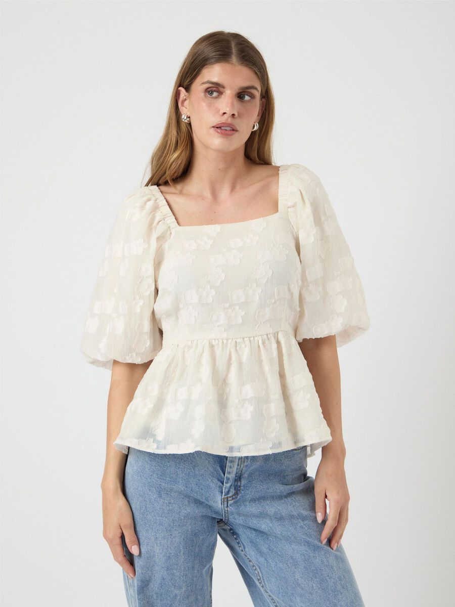 YAS YASLIZE 2/4 SLEEVED BLOUSE, Birch, highres - 26038965_Birch_003.jpg
