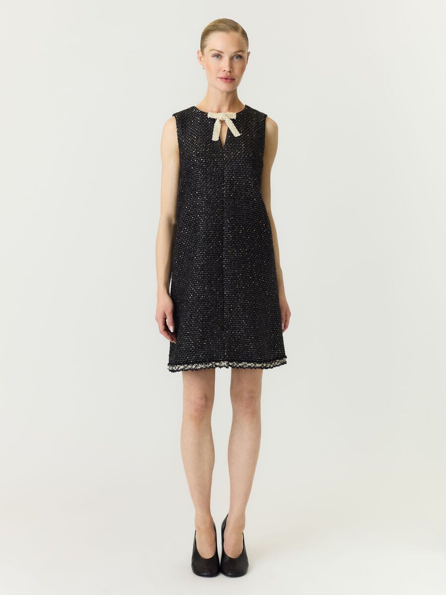 Product tile image YASUNIDA TWEED MINI DRESS, Black 26038581_Black