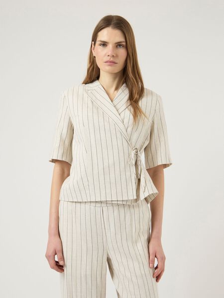 YAS YASLINURA 2/4 LINEN BLEND  BLAZER, Pristine, highres - 26040133_Pristine_1255702_003.jpg