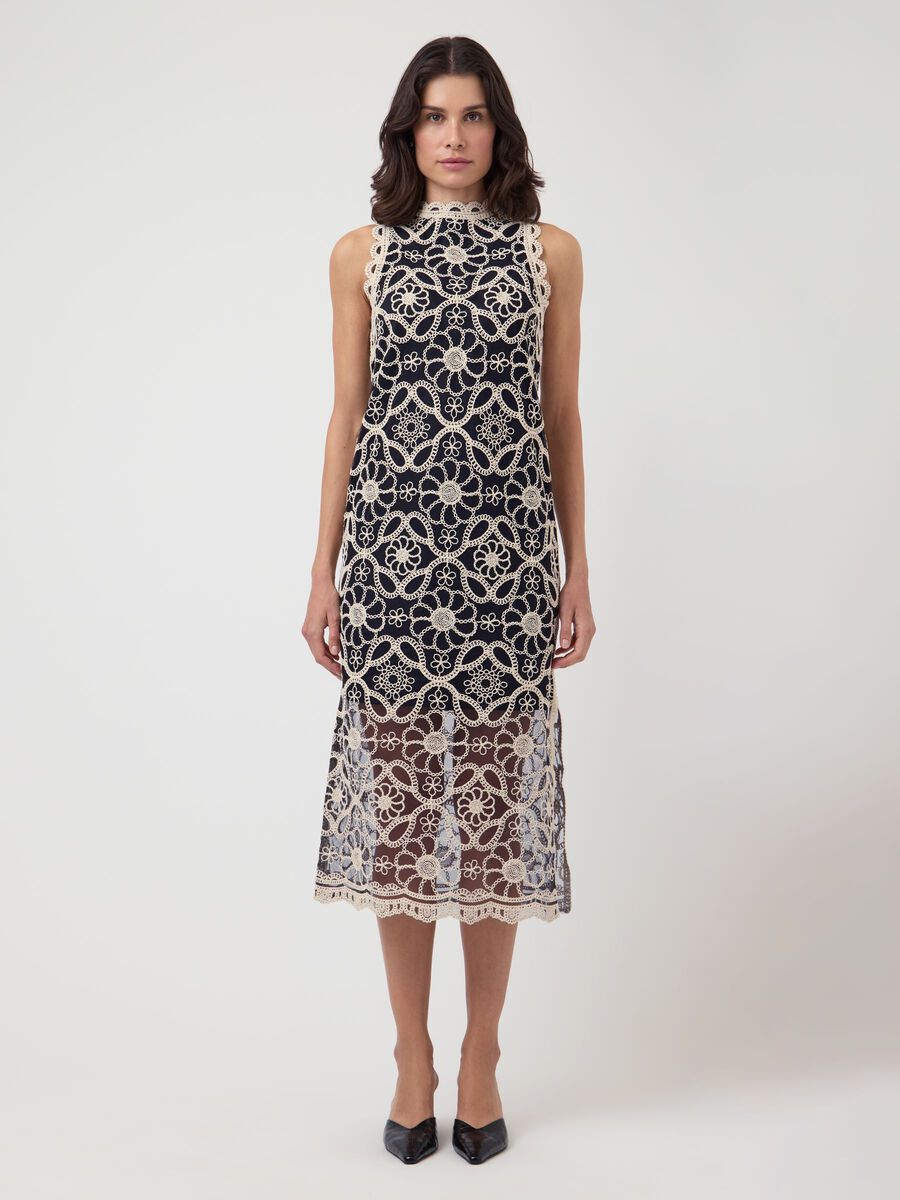 Product carousel image - YASCILIA CROCHET  MAXI DRESS, Black | 1