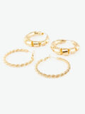Pieces 2-PACK TWISTED HOOP EARRINGS, Gold Colour, highres - 17099078_GoldColour_713935_002.jpg