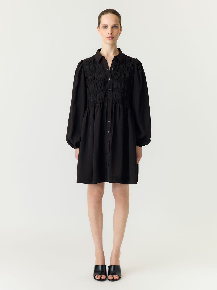 Product tile image - YASPALA SMOCK  DRESS, Black | 26041005_Black