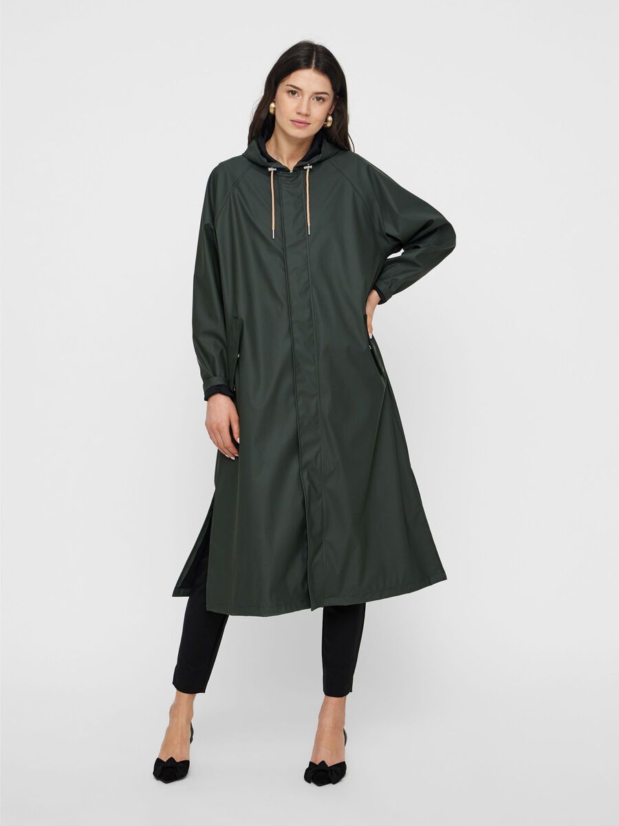 Y.A.S SOLID-COLOURED RAINCOAT, Deep Forest, highres - 26012040_DeepForest_003.jpg