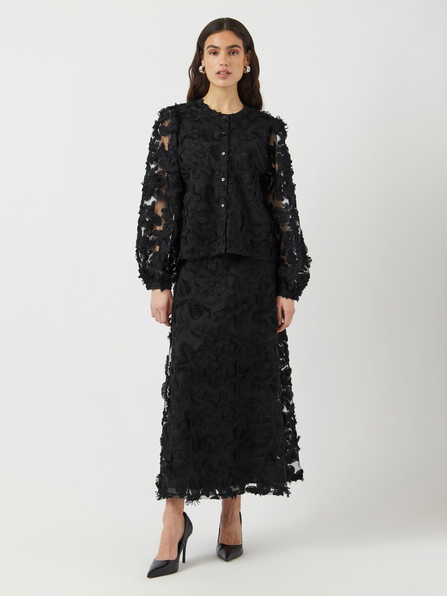 Product carousel image - YASKARLY MIDI SKIRT, Black | 1