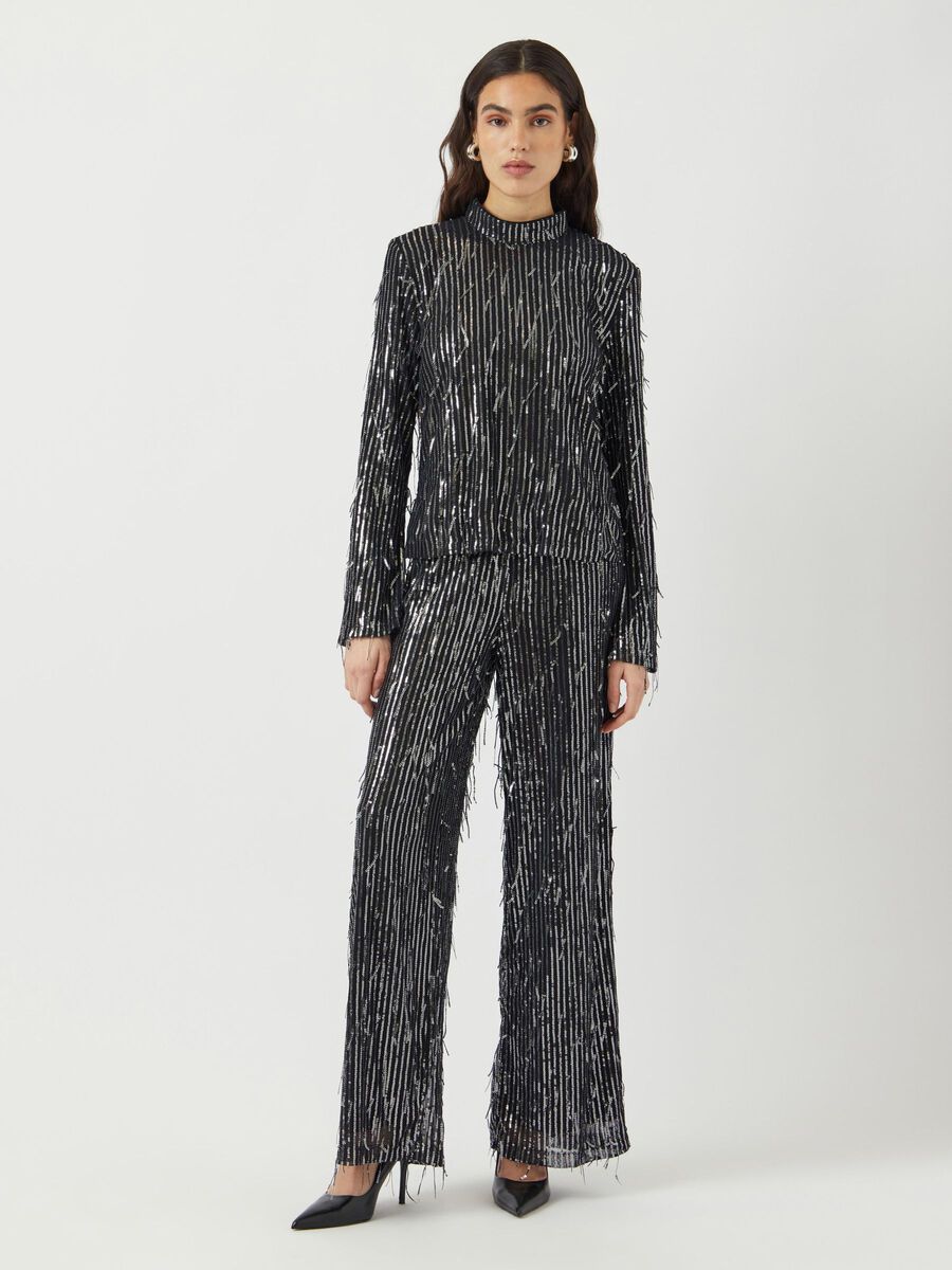 Product carousel image - YASLANTRA WIDE BROEK, Black | 1