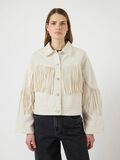Product image thumbnail - YASAIKO DENIM FRINGE  JACKET, Ecru | 1