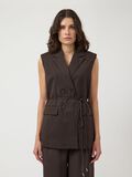 Product image thumbnail - YASSHIMMA GILET, Chocolate Brown | 1
