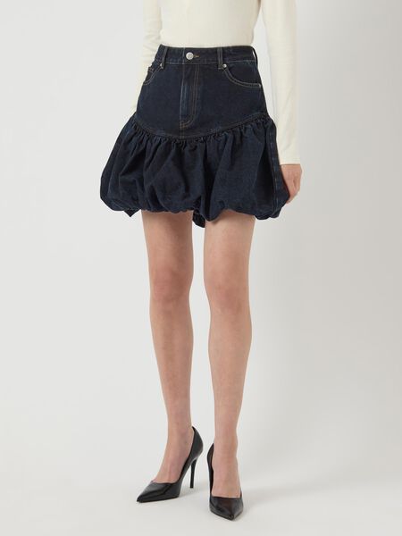 YAS YASBROOKE DENIM BUBBLE MINI SKIRT, Dark Blue Denim, highres - 26039908_DarkBlueDenim_003.jpg