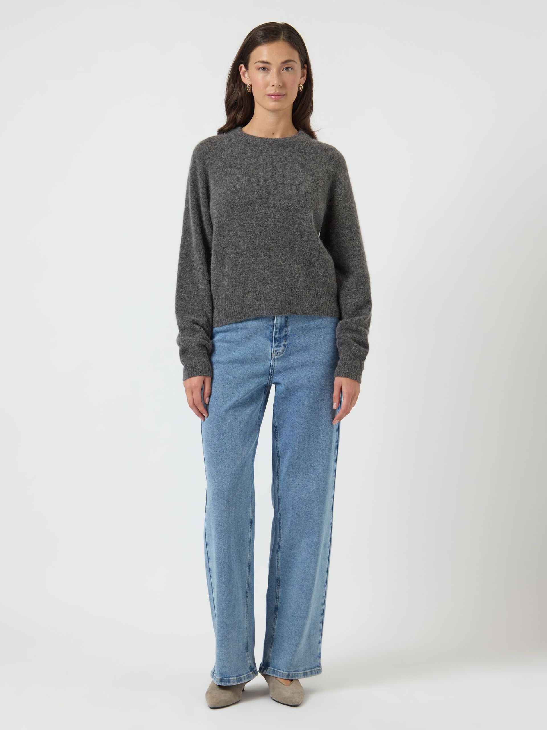 Carousel image - YASJOHI WOLL STRICKPULLOVER, Medium Grey Melange | 4
