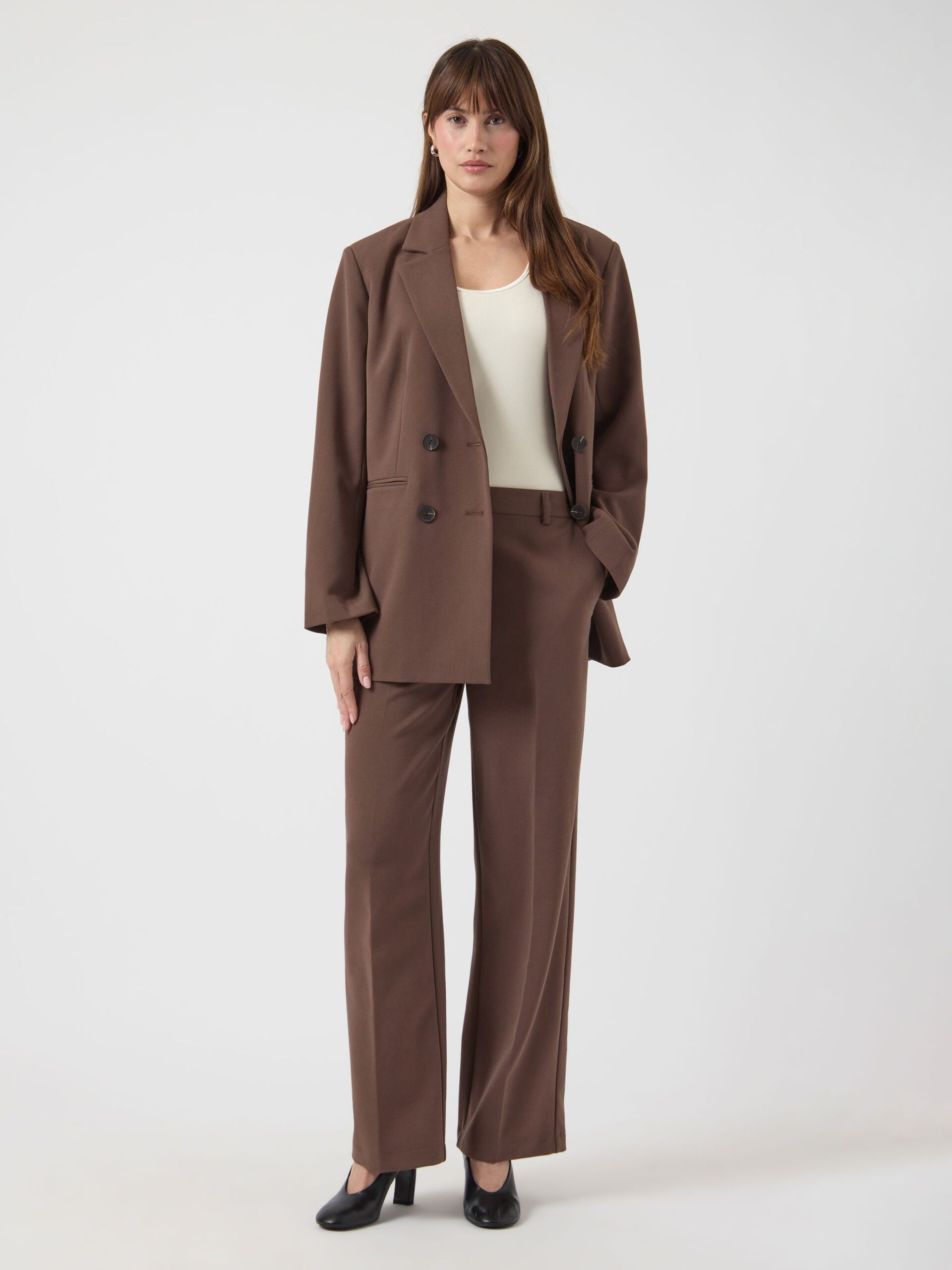 Carousel image - YASLIKKA PANTALON À JAMBE AMPLE, Chocolate Brown | 4