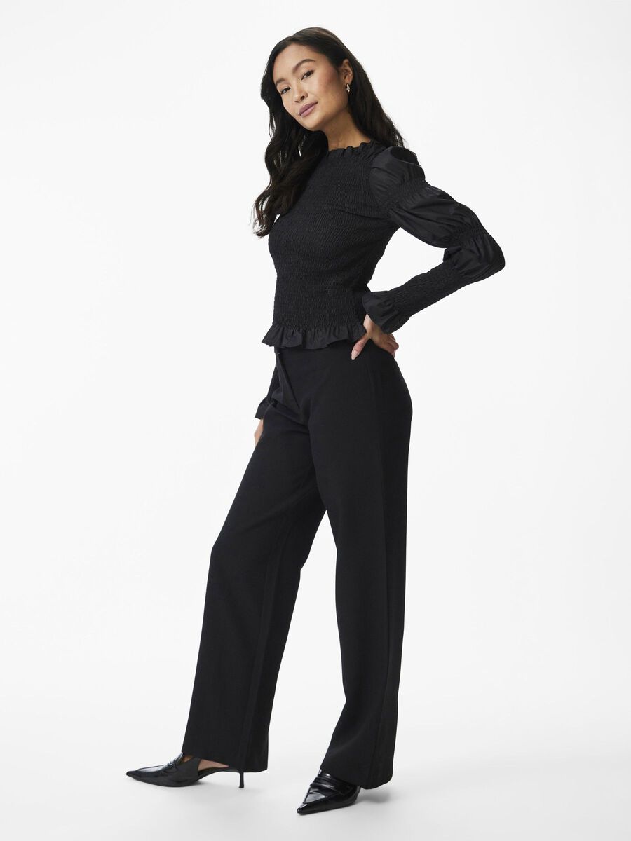 Carousel image - YASCHEMMA SMOCK BLOUSE, Black | 4
