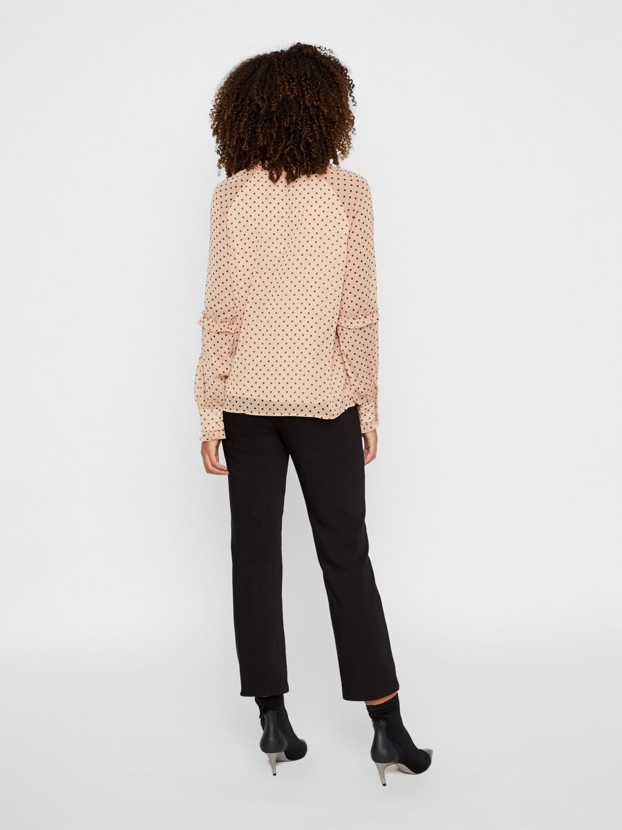YAS POLKA-DOT CHIFFON BLOUSE, Misty Rose, highres - 26018624_MistyRose_758955_004.jpg