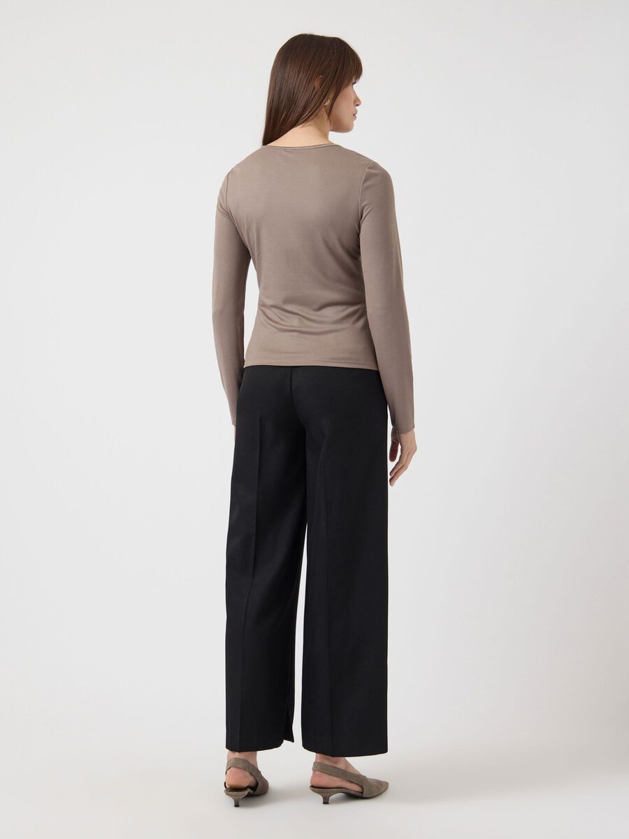 Product carousel image - YASPALOMA LONG SLEEVED TOP, Taupe Gray | 2