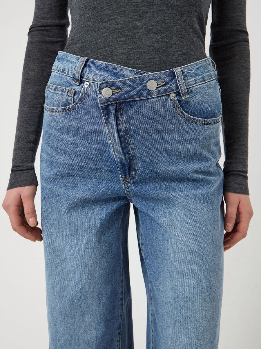 Carousel image - YASUVA HW  WIDE LEG JEANS, Medium Blue Denim | 3