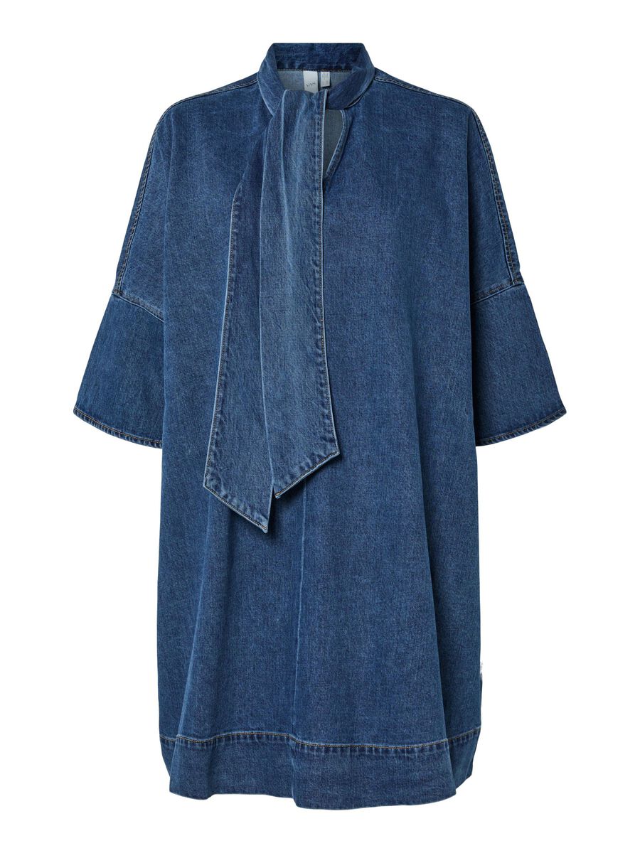YAS YASLIRA 3/4-ARM JEANSKLEID, Medium Blue Denim, highres - 26039245_MediumBlueDenim_001.jpg