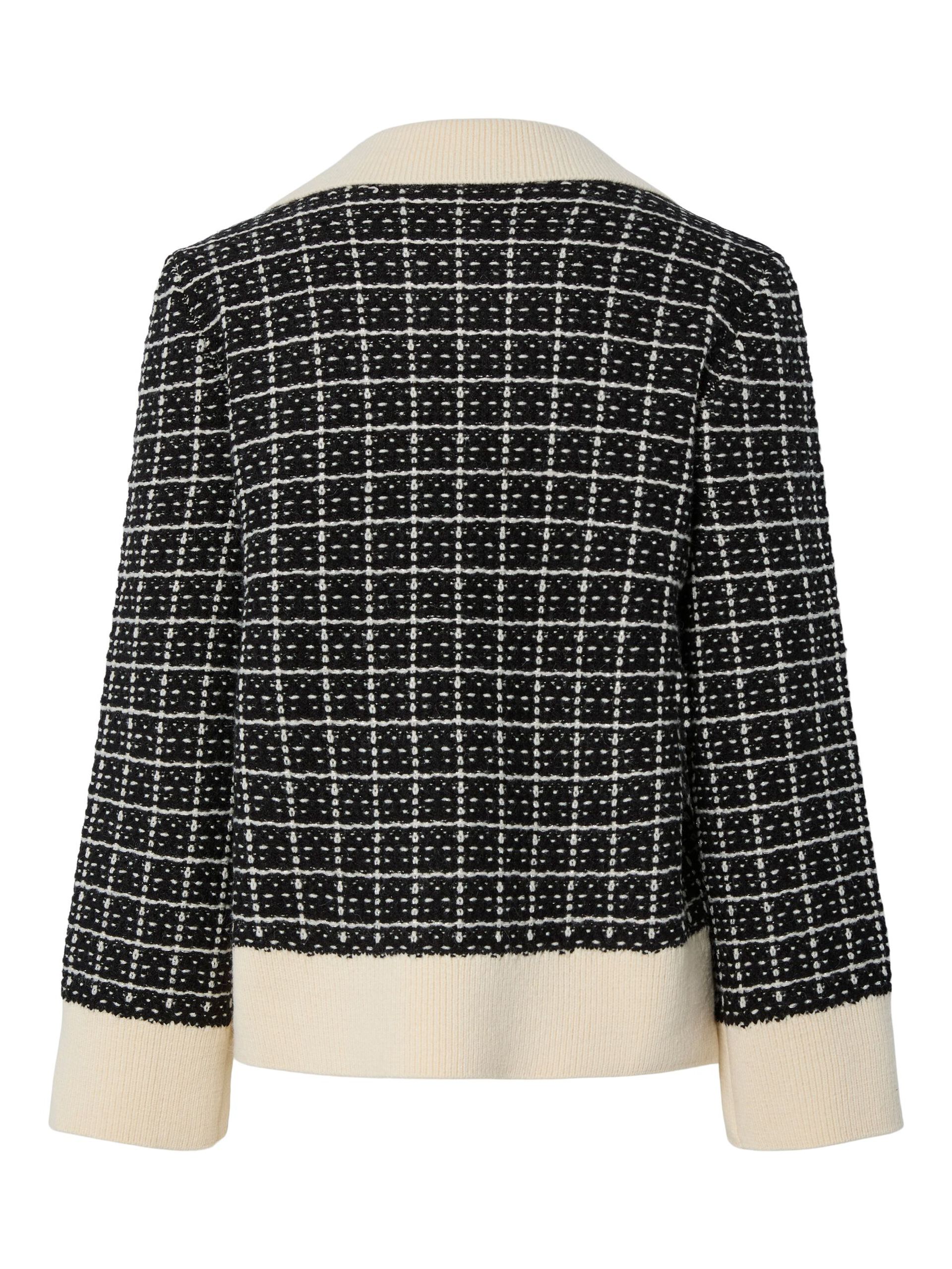 Carousel image - YASLIVIA V-NECK KNITTED PULLOVER, Black | 6