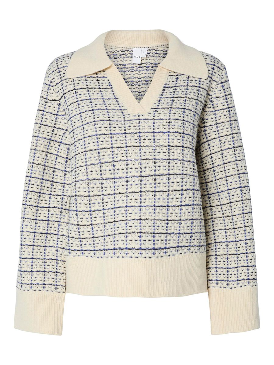 Product carousel image - YASLIVIA V-NECK KNITTED PULLOVER, Birch | 2