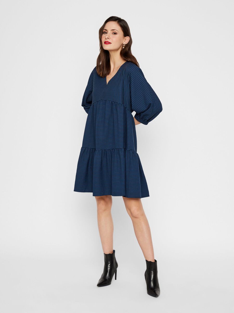 Carousel image - YASCHAR SMOCK DRESS, Navy Blazer | 4
