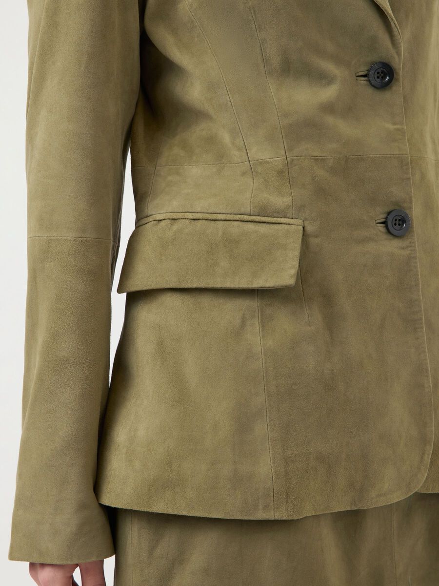 Carousel image - YASENA SUEDE LEATHER  BLAZER, Aloe | 3
