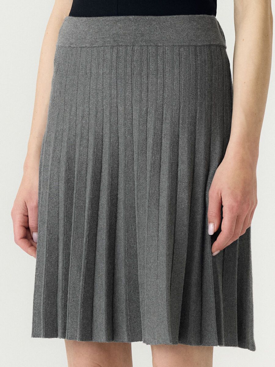 Carousel image 3 YASELENA HW KJOL, Medium Grey Melange