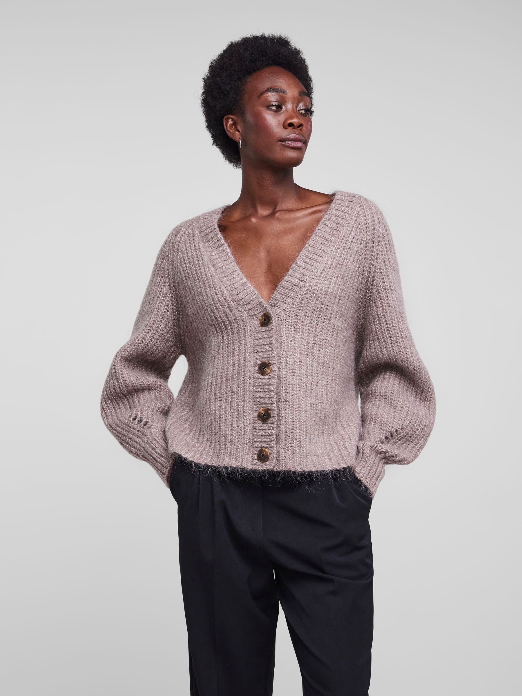 YASCHRISA KNITTED CARDIGAN Grey YAS Finland
