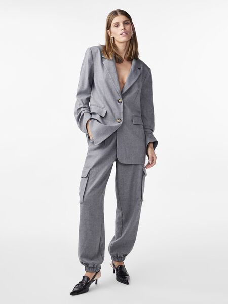 Y.A.S YASALVAS BLAZER, Medium Grey Melange, highres - 26032552_MediumGreyMelange_005.jpg