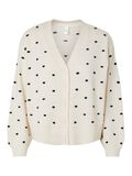 thumbnail Yasflo ls geborduurd gebreid vest, colour: pristine, witte, voorkant