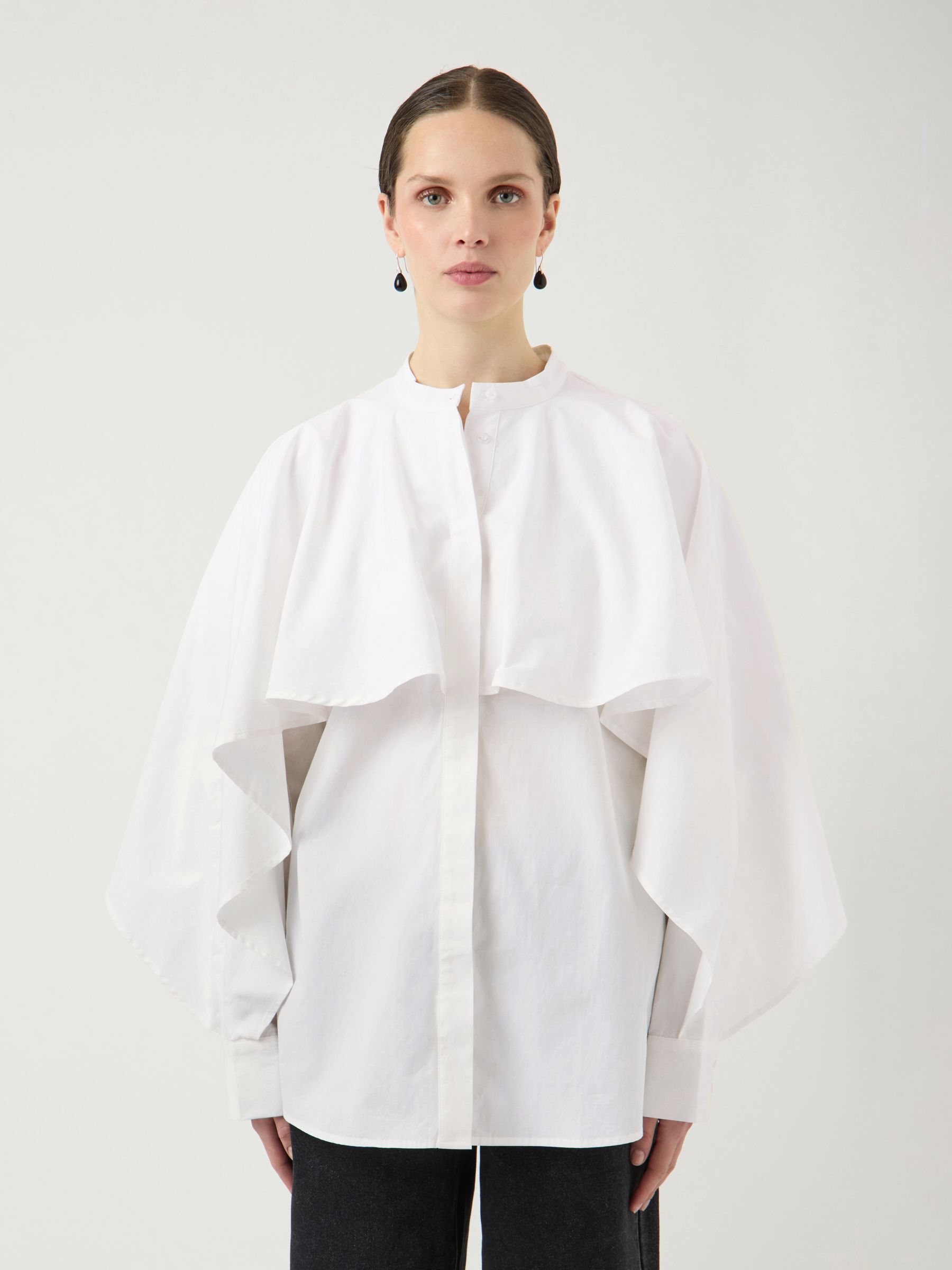 YASLAU CAPE SHIRT | White | YAS® UK