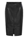 Y.A.S YASMILLIE LEATHER SKIRT, Black, highres - 26030369_Black_001.jpg