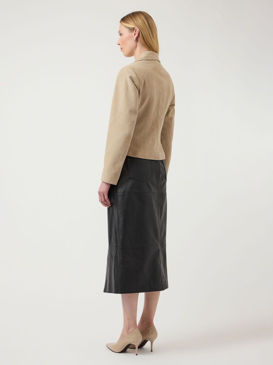 Product carousel image - YASTHELA SUEDE LEER JAS, Pale Khaki | 2