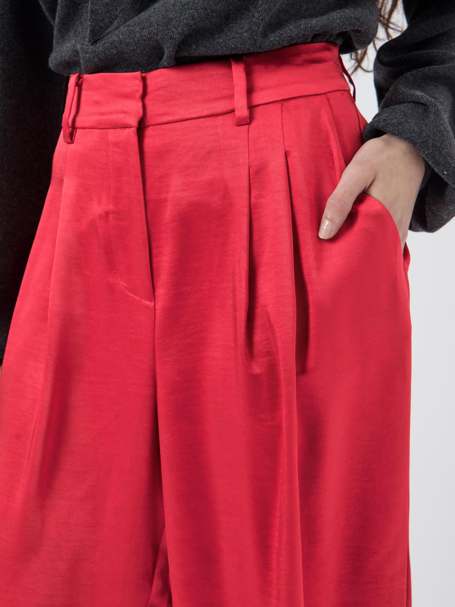 Carousel image - YASVIMA SATIN TROUSERS, Jester Red | 3