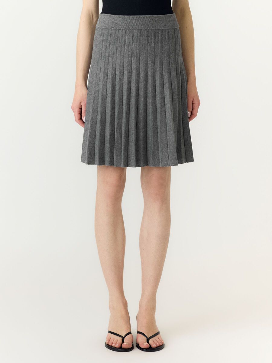 Carousel image 1 YASELENA HW KJOL, Medium Grey Melange