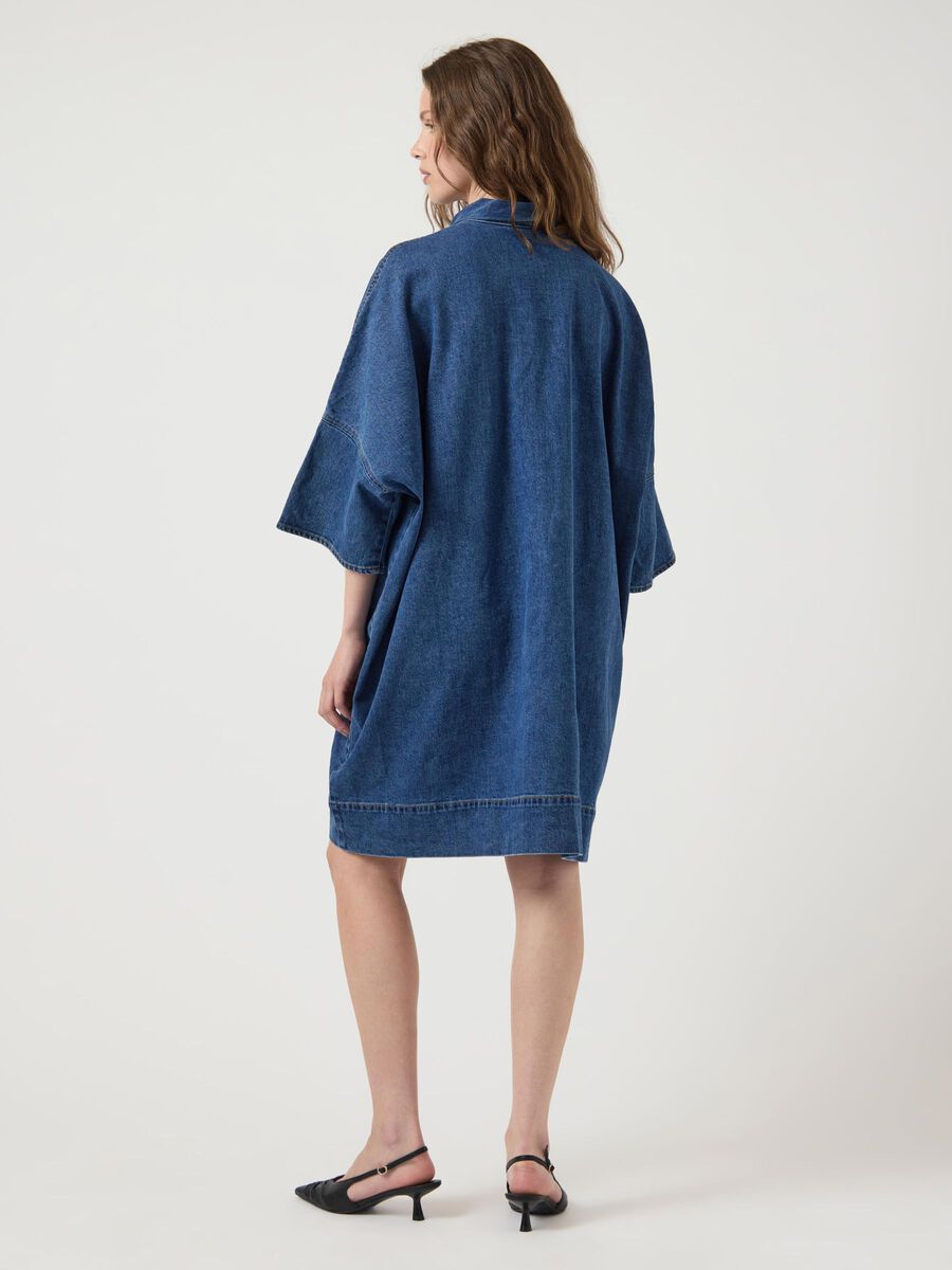 YAS YASLIRA 3/4 DENIM DRESS, Medium Blue Denim, highres - 26039245_MediumBlueDenim_004.jpg