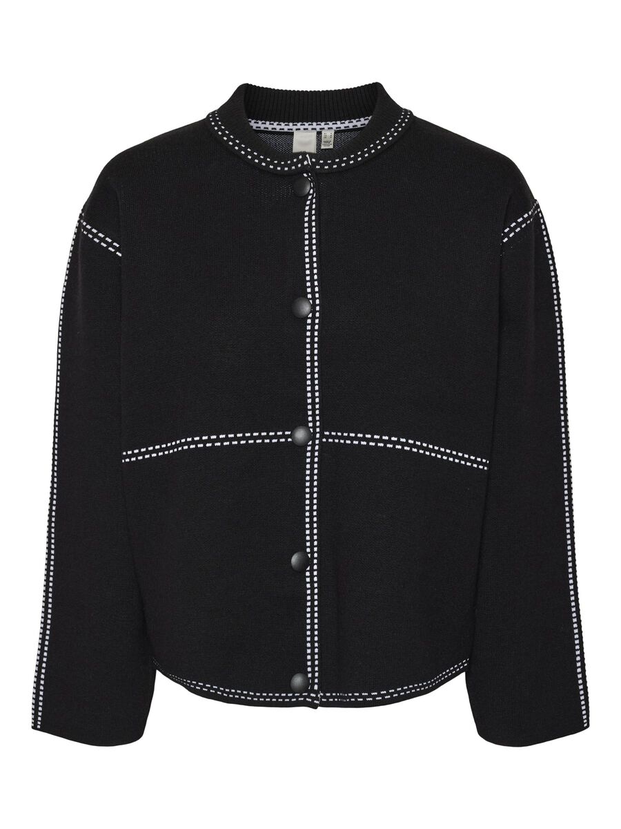 YAS YASJENA  KNITTED CARDIGAN, Black, highres - 26035786_Black_1146277_001.jpg