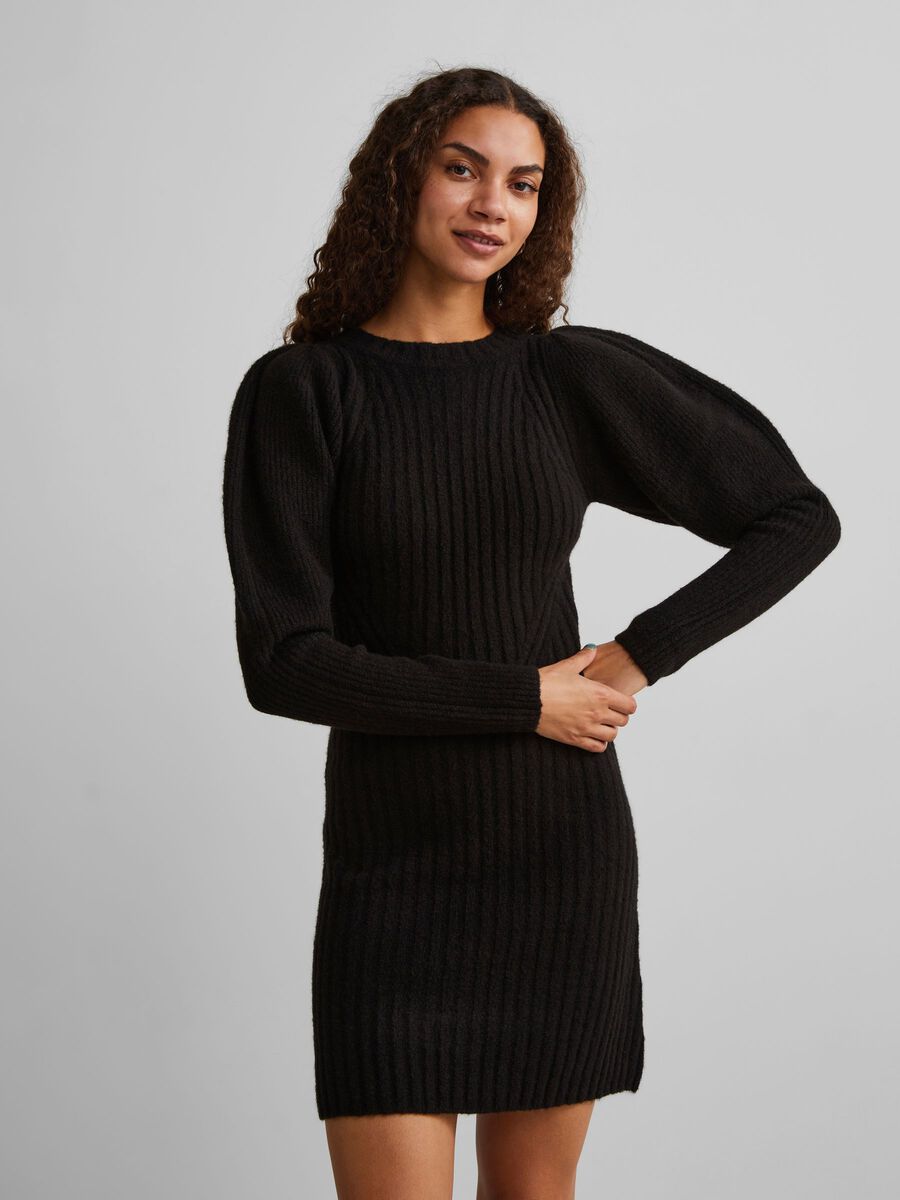 YAS YASJUSH ROBE EN MAILLE, Black, highres - 26027229_Black_003.jpg