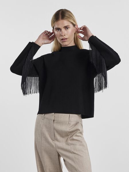 Y.A.S YASFRINGA KNITTED PULLOVER, Black, highres - 26032373_Black_003.jpg