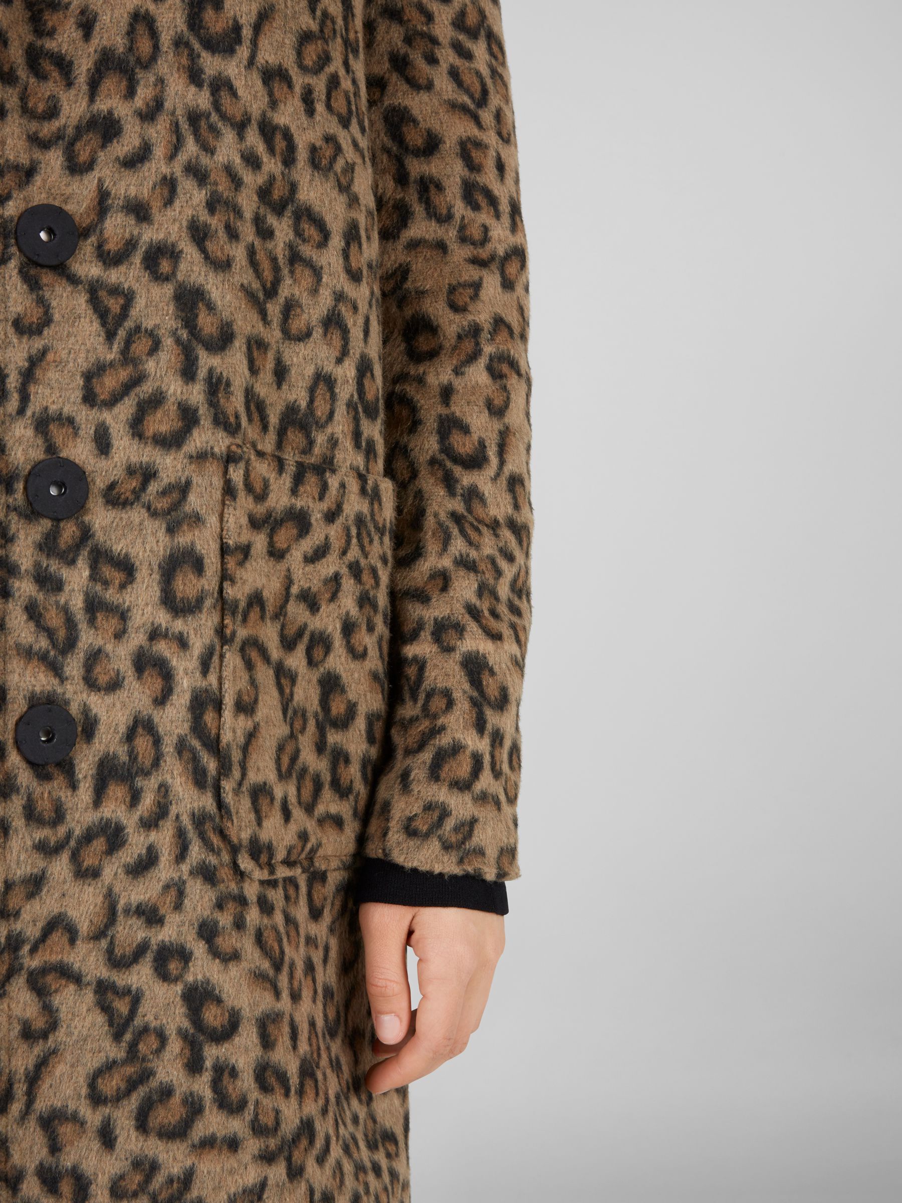 Yas leopard print coat hot sale