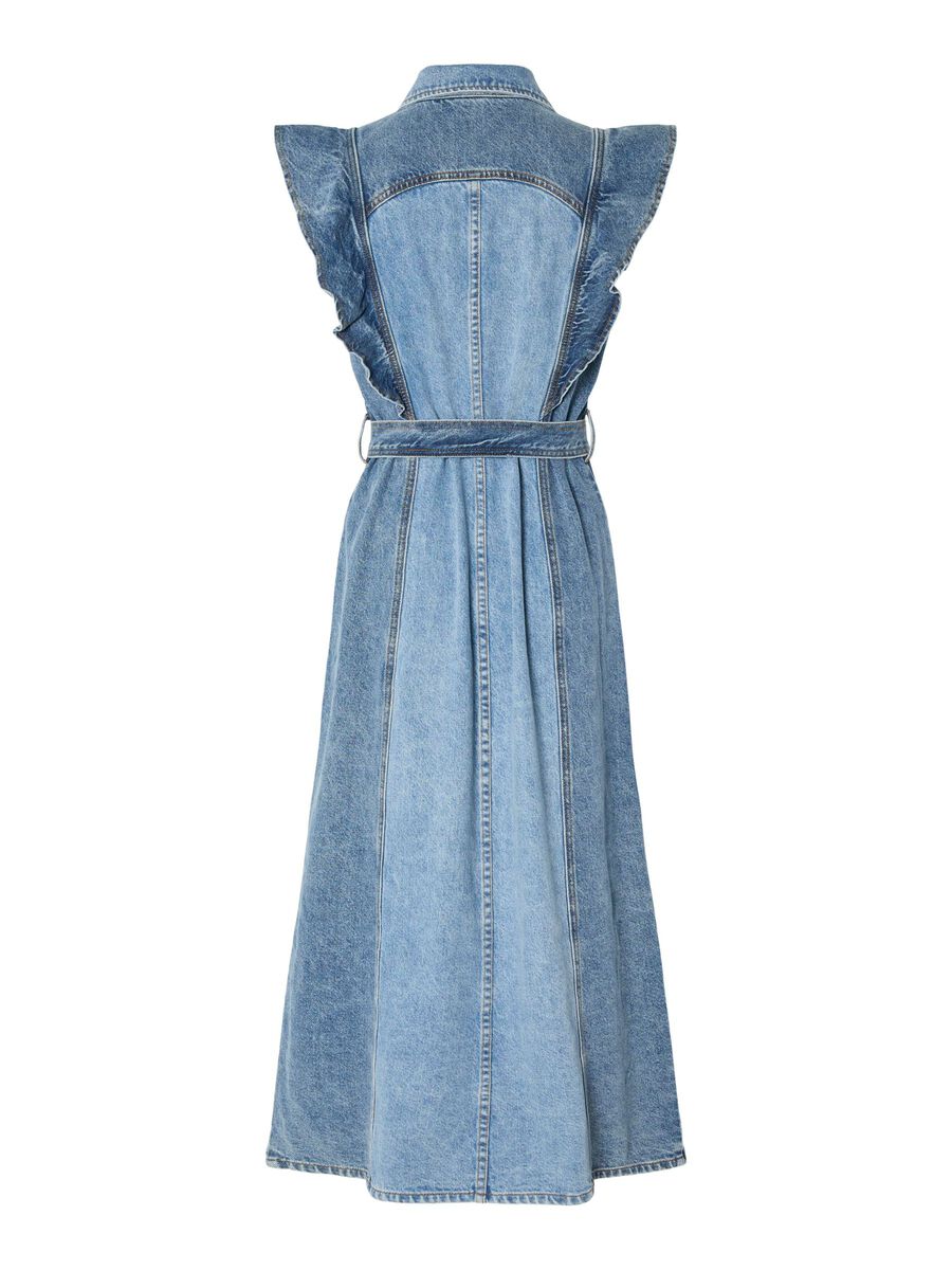 Carousel image - YASCAWI DENIM MAXI-JURK, Medium Blue Denim | 7