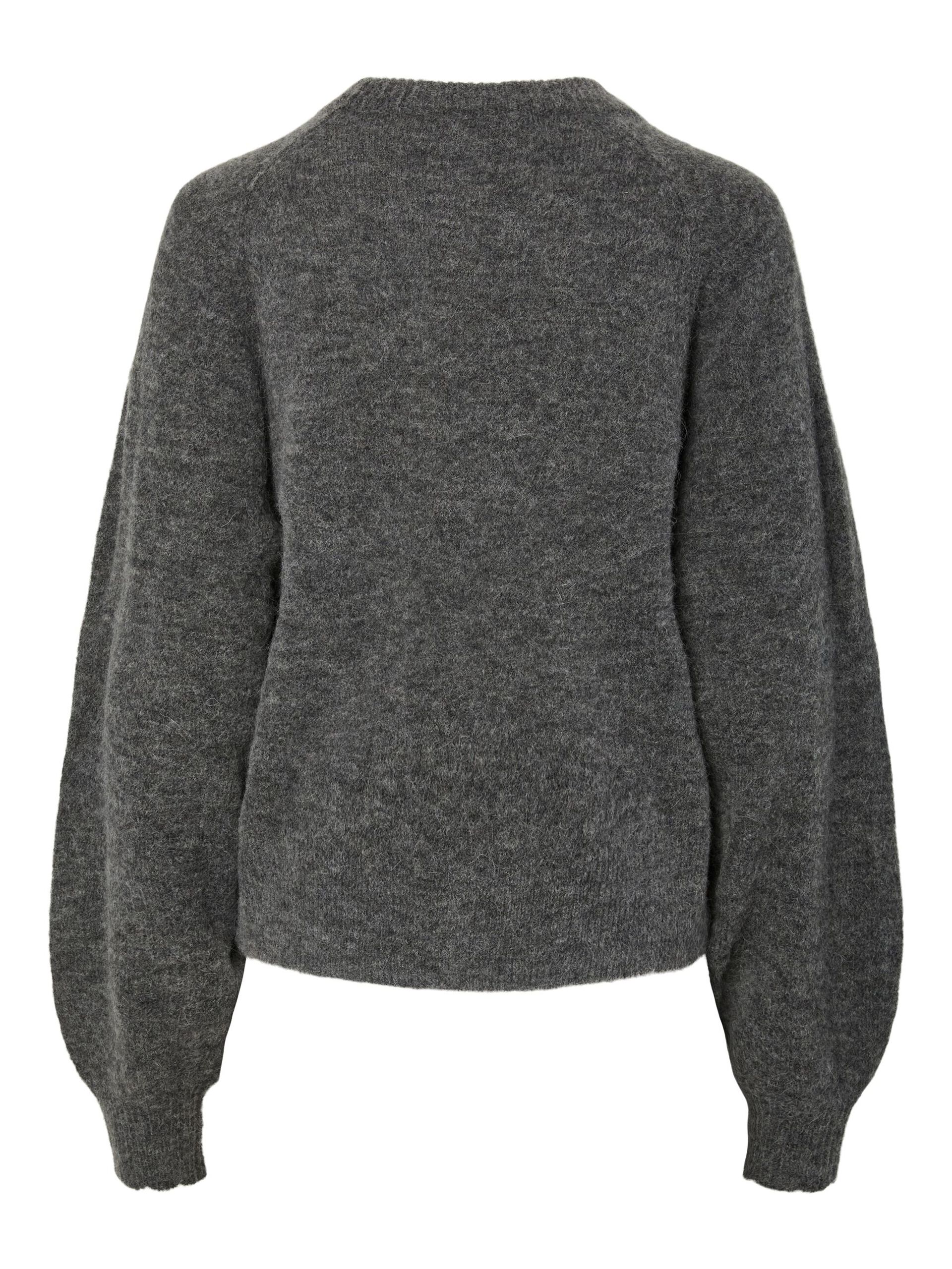 Carousel image - YASJOHI WOLL STRICKPULLOVER, Medium Grey Melange | 6