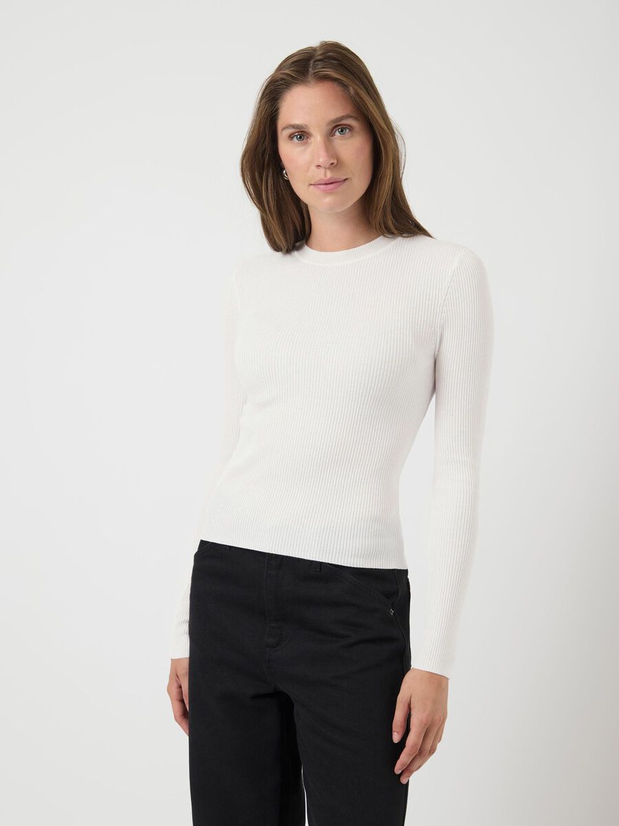 Carousel image - SWETER Z DZIANINY, Star White | 1