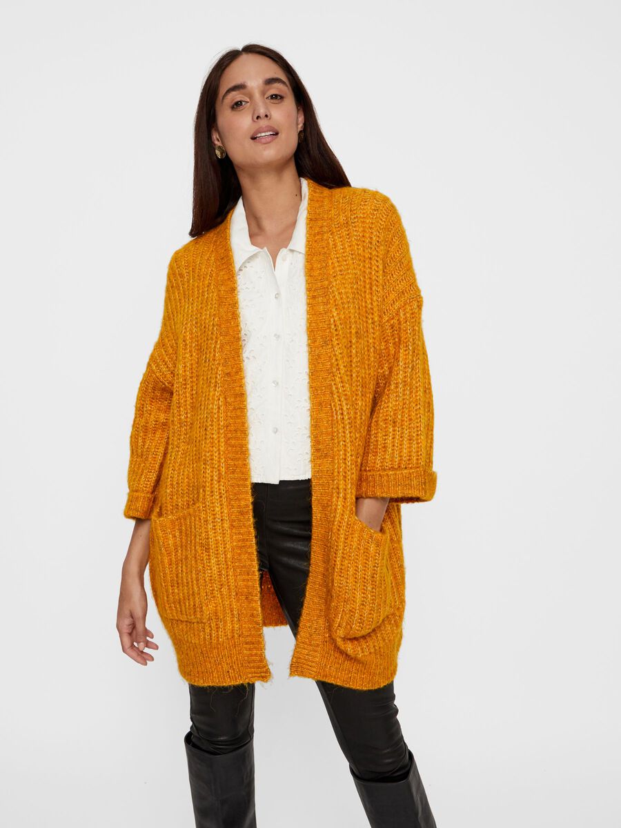 YAS OVERSIZE ÖPPEN KOFTA, Golden Yellow, highres - 26015111_GoldenYellow_003.jpg