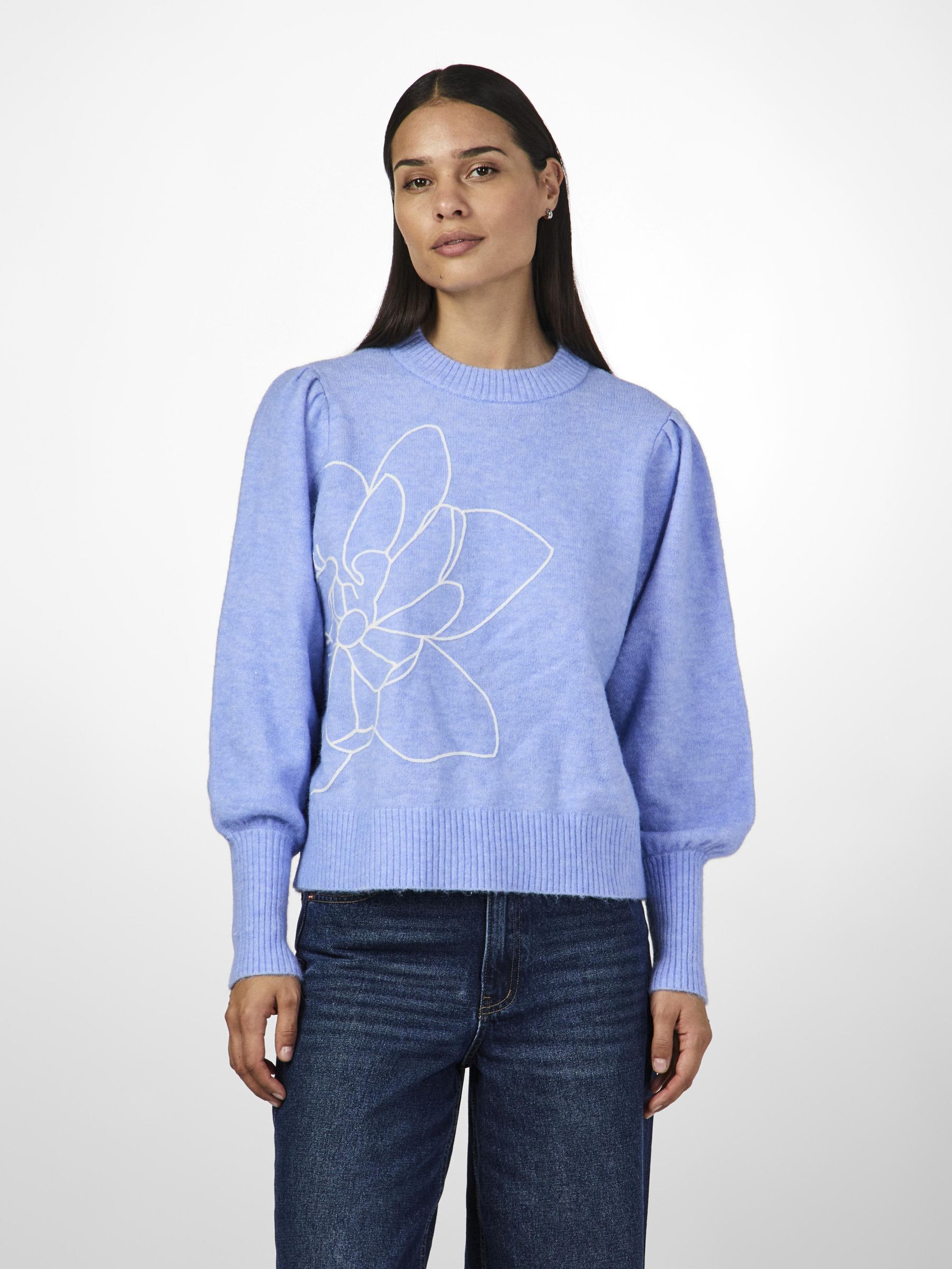 YASJUVA KNITTED PULLOVER | Blue | YAS® Belgium