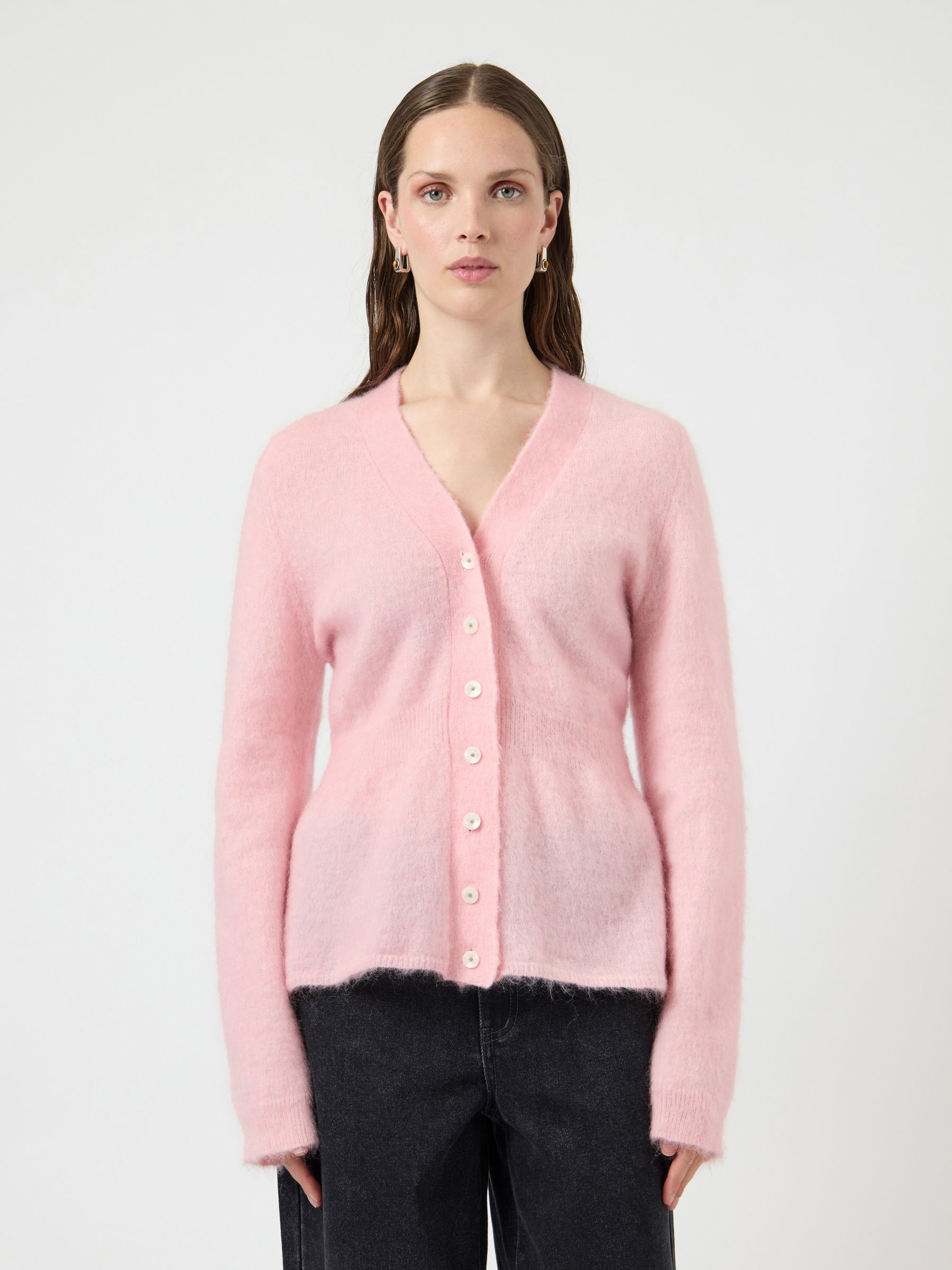 YASLIMO MOHAIR BLEND KNITTED CARDIGAN | Pink | YAS® Germany