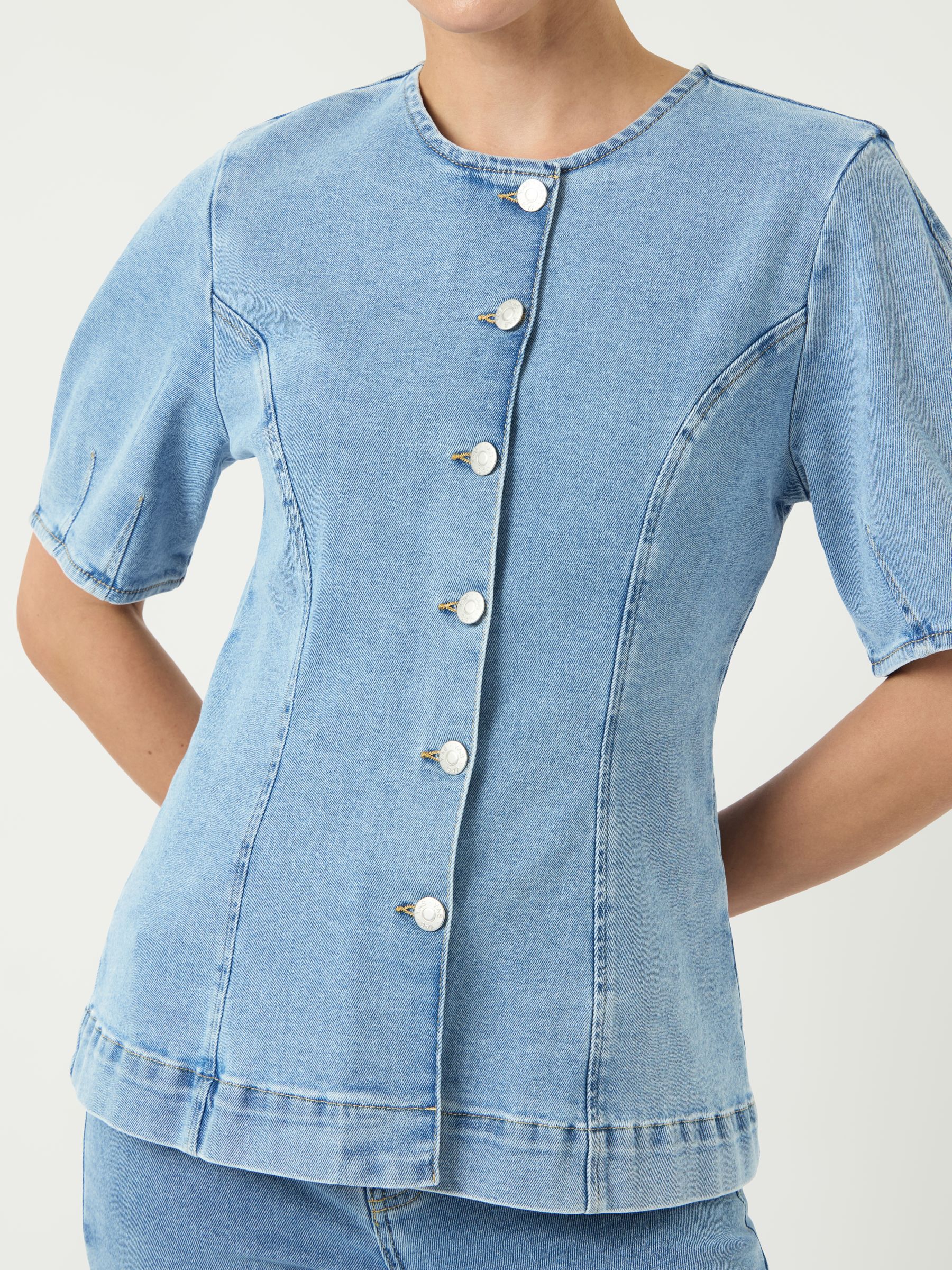 YASROSIE DENIM TOP | Blue | YAS® Poland